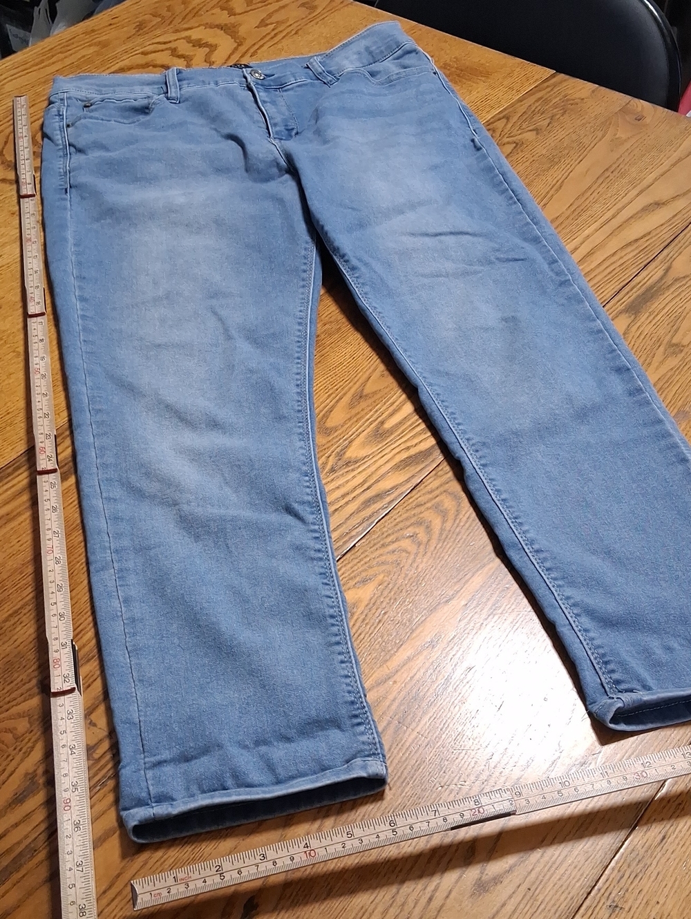 CURVE APPEAL JEANS Women 14 / 32 Denim Used Preowned Pants Light Wash ?